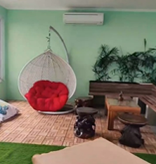 Kursi Sudut Kayu (R. Garden)