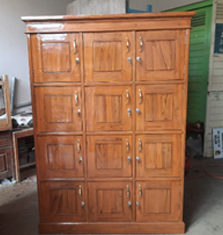 Lemari Loker Kayu 12 Pintu
