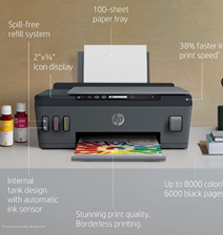 Printer HP Smart Ink Tank 525 AIO ( Print Scan Copy )